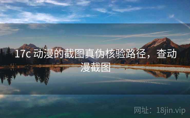 17c 动漫的截图真伪核验路径，查动漫截图