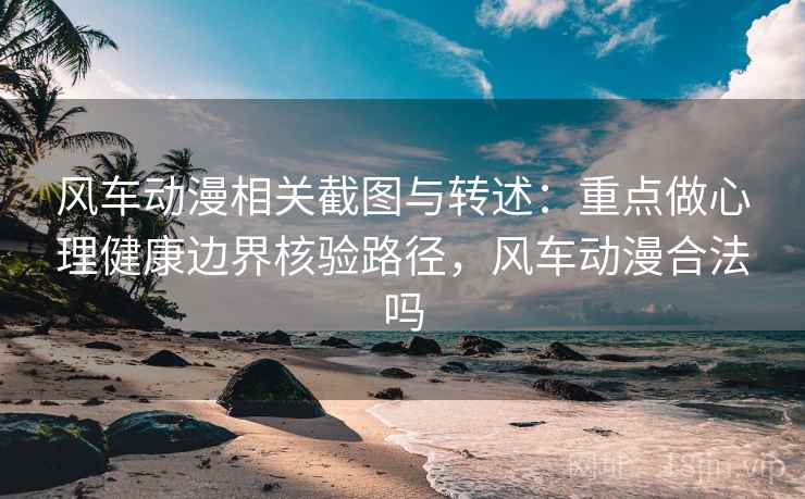 风车动漫相关截图与转述：重点做心理健康边界核验路径，风车动漫合法吗